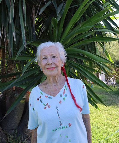 Abuelita mochilera